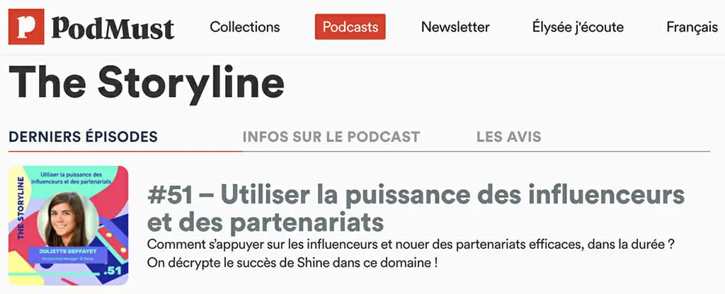 the storyline - top des podcasts marketing